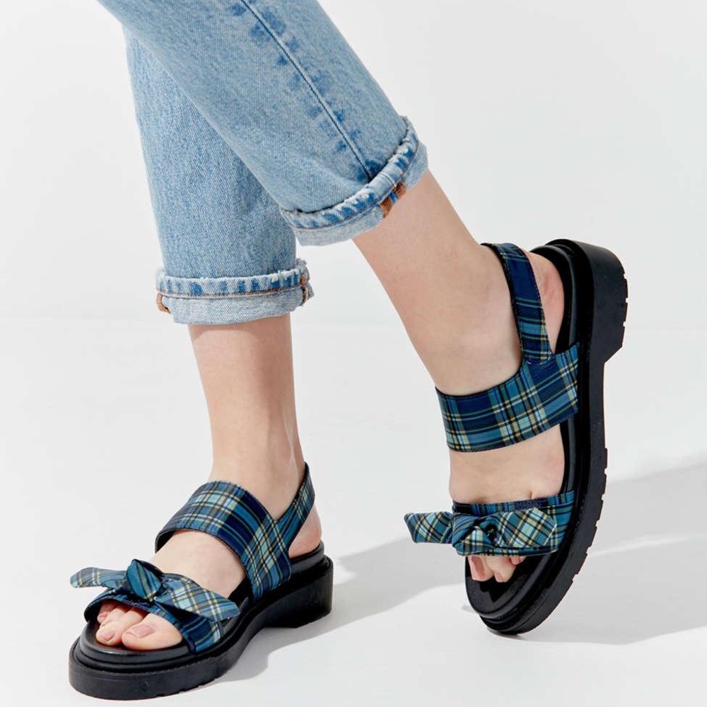 Urban Outfitters Women’s Platform Sandals Plaid NB